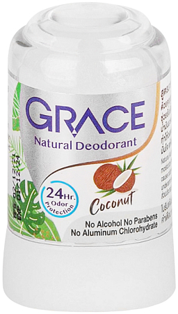 Grace~Кристаллический антибактериальный дезодорант с кокосом~Coconut
